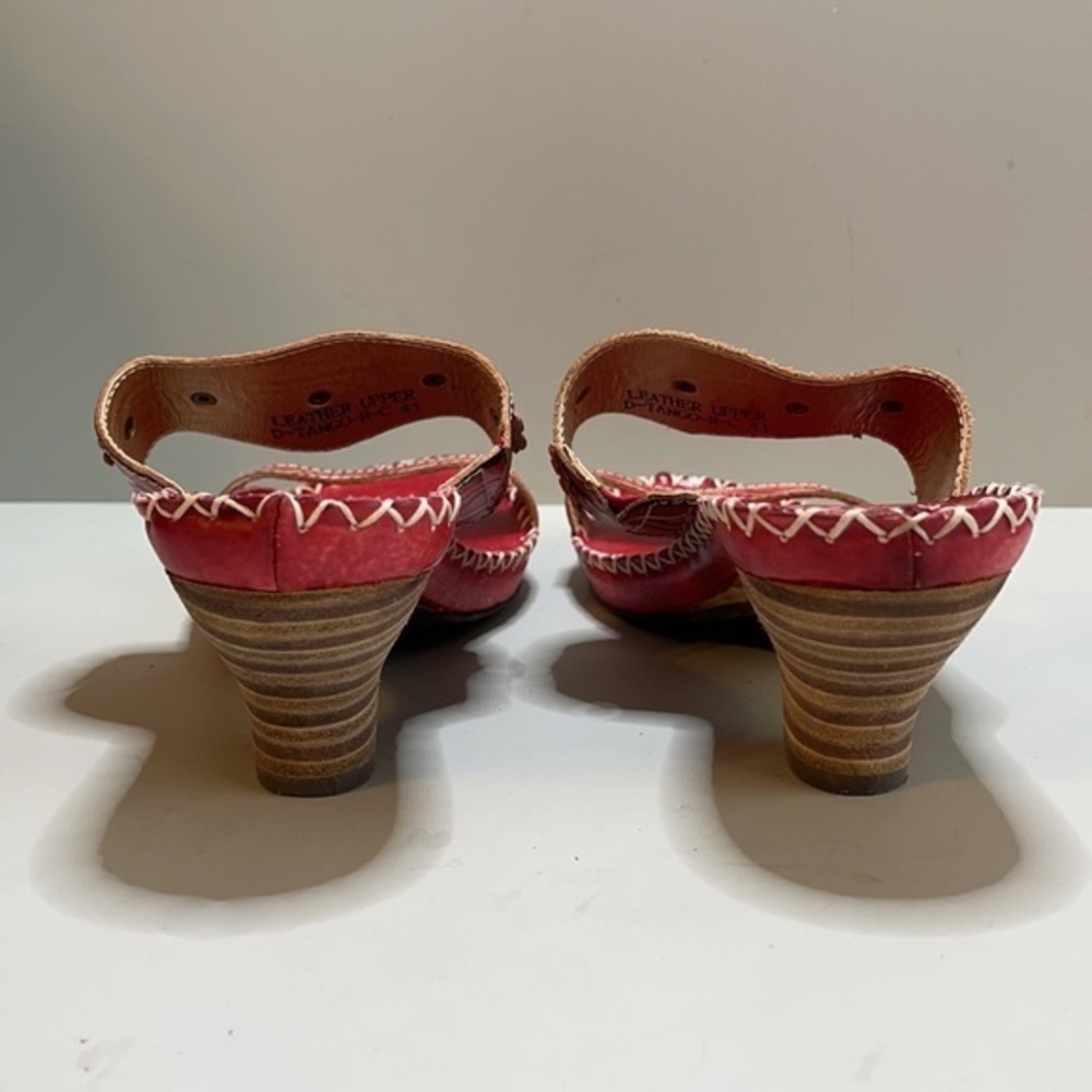 Spring Step Tango Leather Upper, Stack Heel Sz 41 - image 5